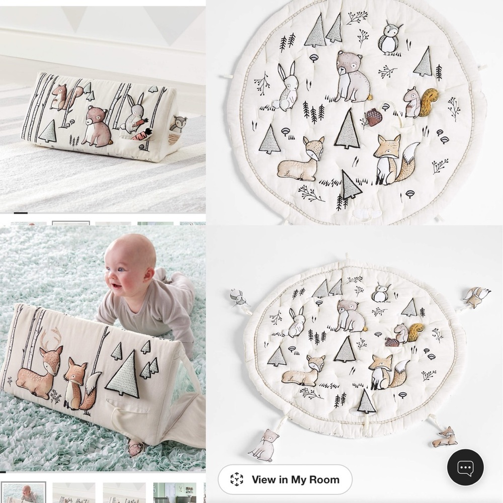 Crate and Barrel Kids playmat and tummy time toy EUC